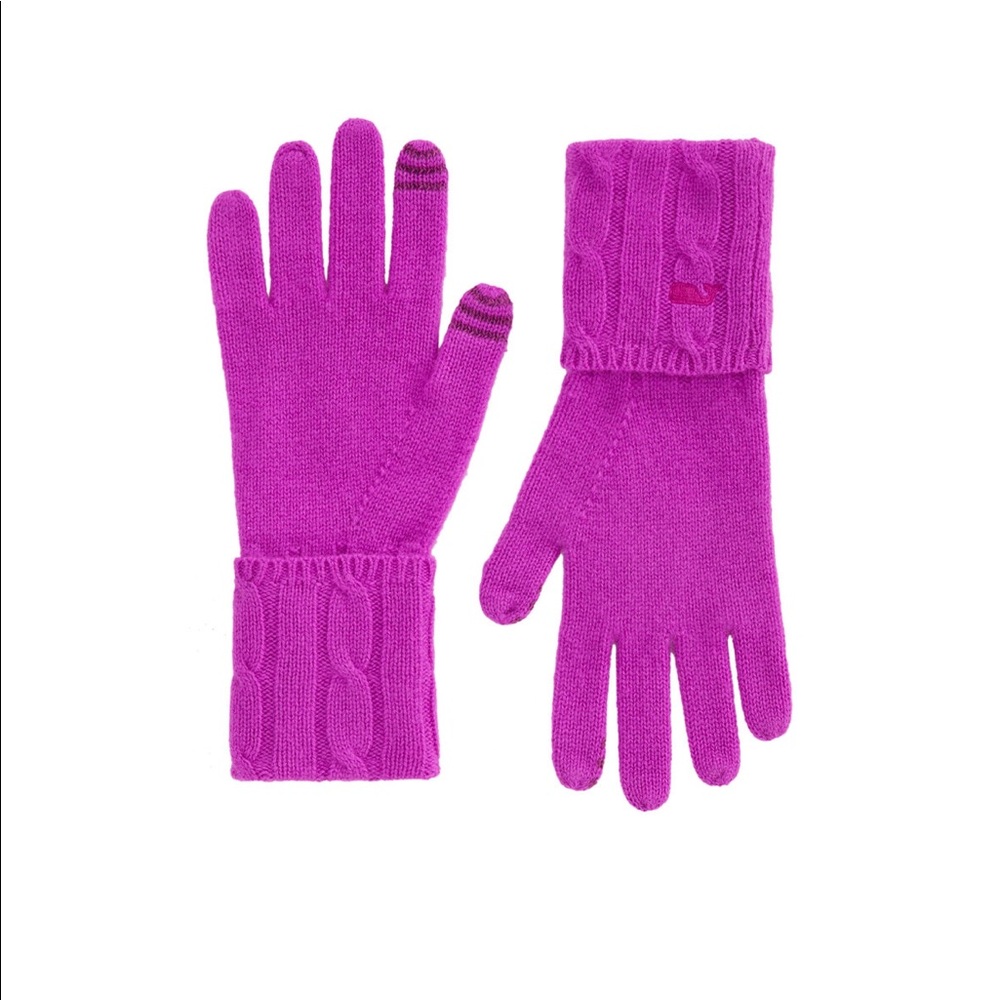 vineyard vines coral lane knit texting gloves